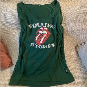 Medium green Rolling Stones mini dress